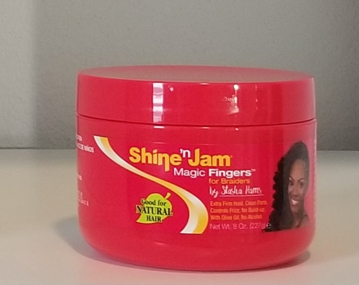 Shine N Jam Magic Fingers for Braiders, 8 oz Gel, Frizz Control 